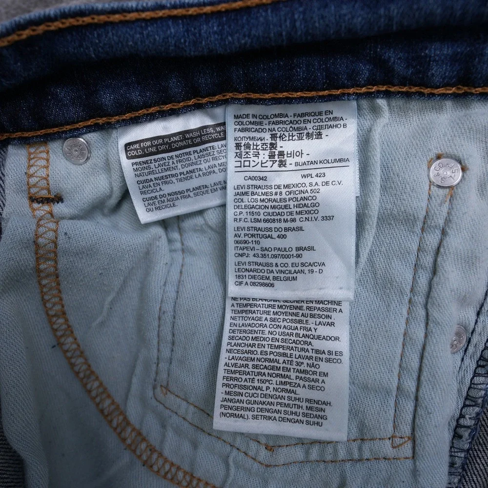 Levis 505 Mens Regular Fit‎ Straight Leg Blue Denim Jeans 40x30 (Fit 38x30)
